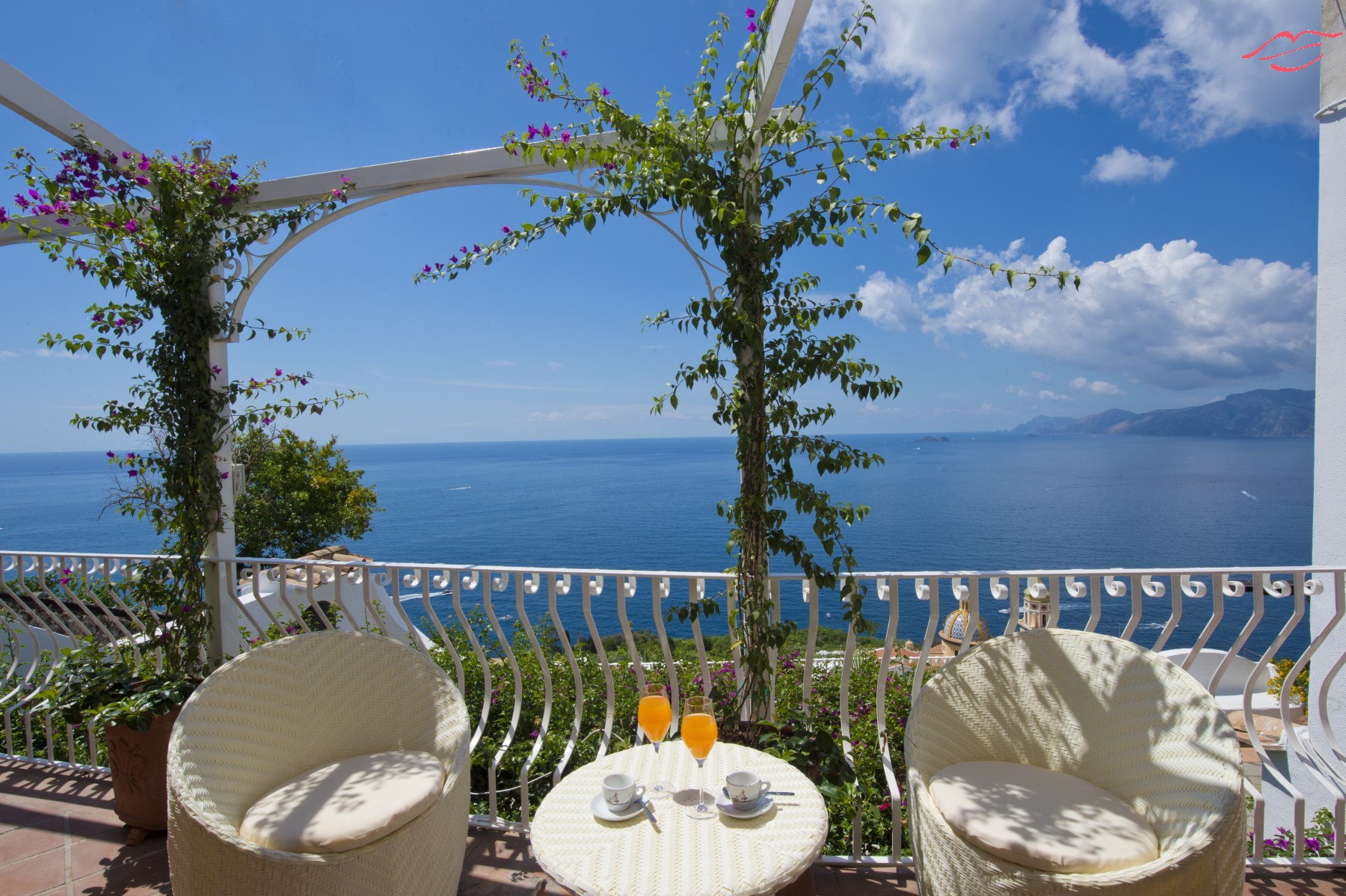  in Praiano - Casa Sunset - Panoramaterrasse mit Blick auf Positano und Capri