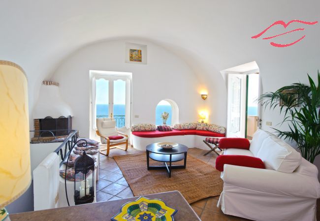 Ferienhaus in Praiano - Casale Fralisa - Wunderbare Terrasse und Whirlpool mit Meerblick