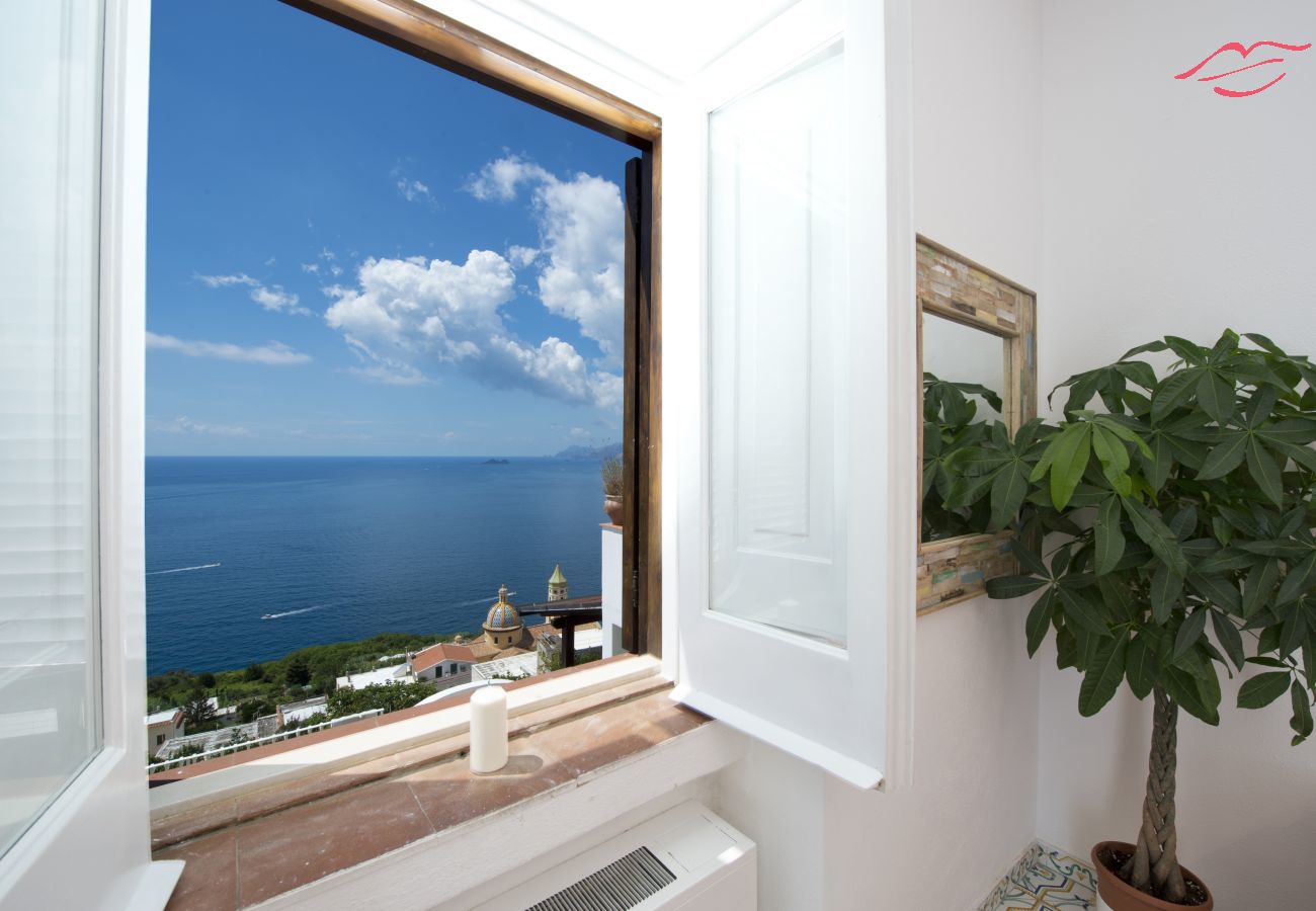 Ferienhaus in Praiano - Casa Sunset - Panoramaterrasse mit Blick auf Positano und Capri