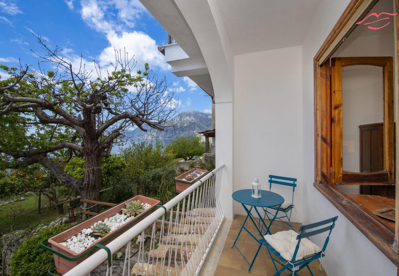 Ferienhaus in Praiano - Casa di Nonno Mario - Terrasse mit Meerblick im Herzen von Praiano