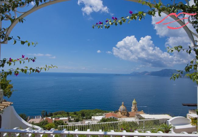 Casa en Praiano - Casa Sunset - Terraza panorámica con vistas a Positano y Capri