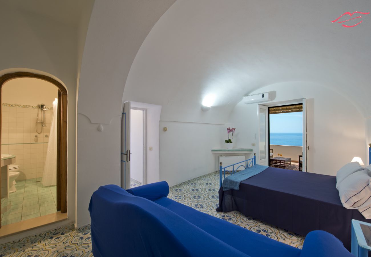 Casa en Praiano - Casa Sunset - Terraza panorámica con vistas a Positano y Capri