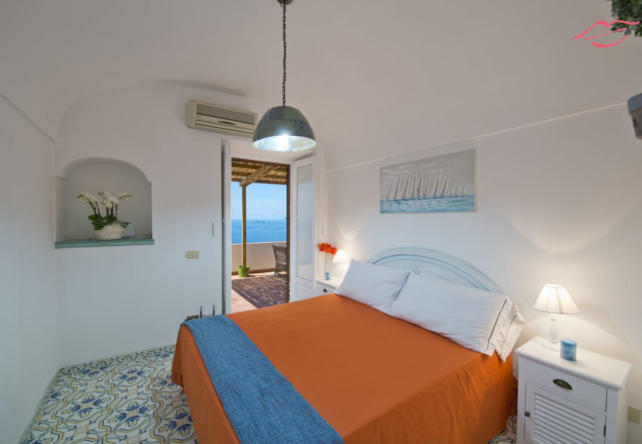 Casa en Praiano - Casa Sunset - Terraza panorámica con vistas a Positano y Capri