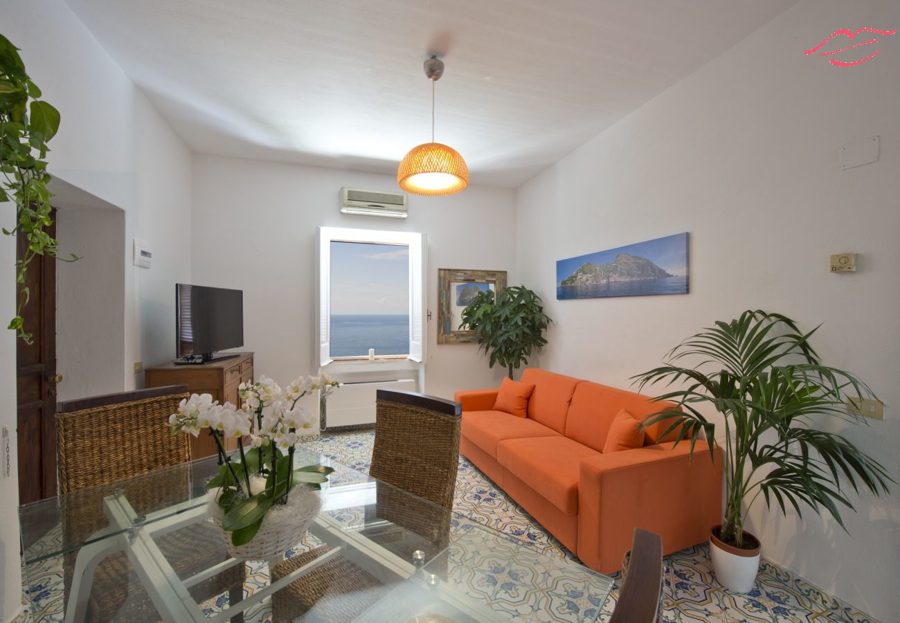 Maison à Praiano - Casa Sunset - Terrasse panoramique avec vue sur Positano et Capri