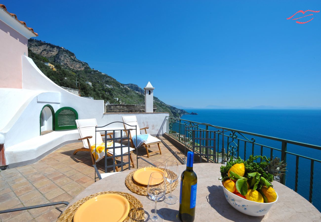 Maison à Praiano - Casale Fralisa - Magnifique terrasse et hot tub avec vue sur la mer