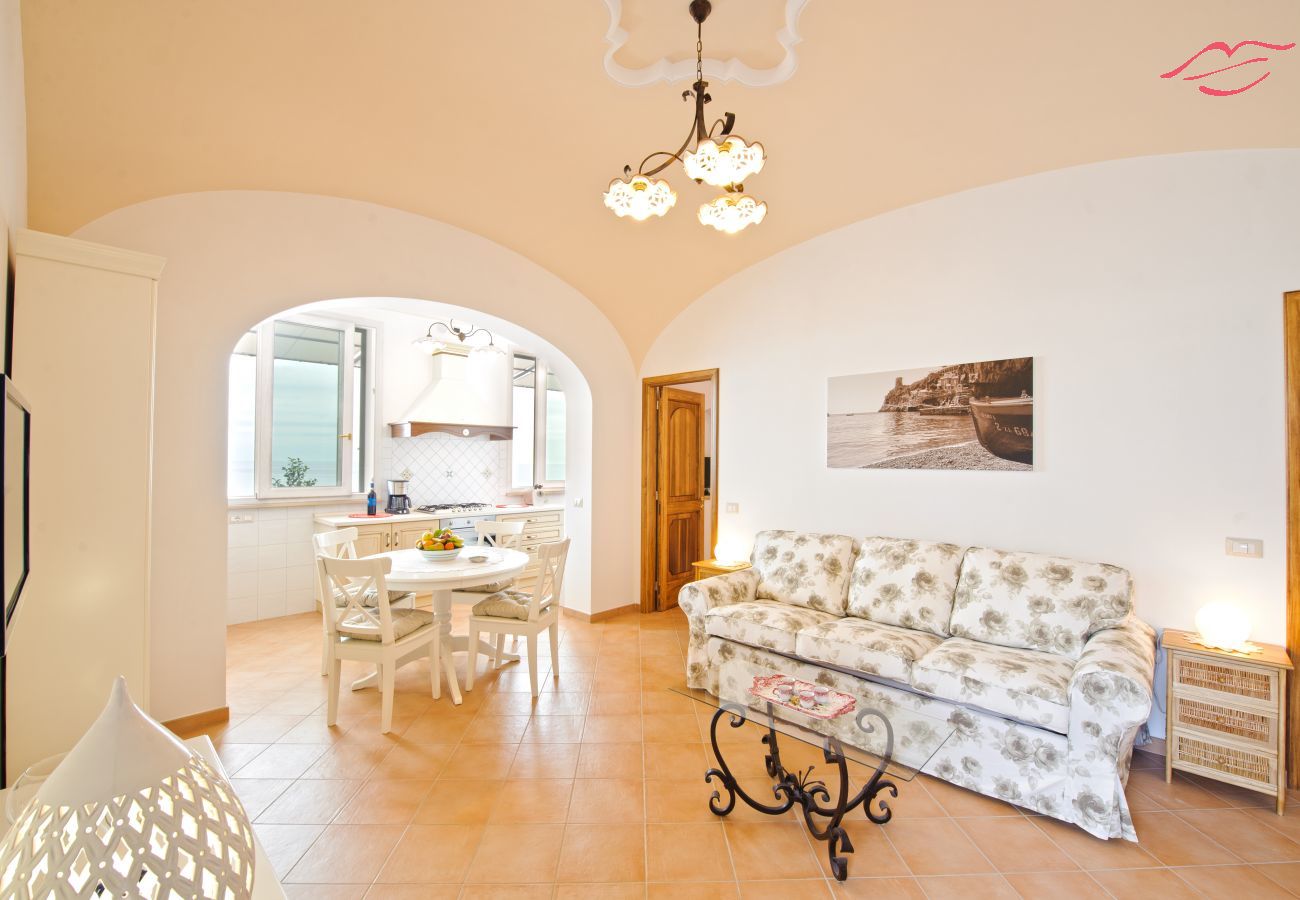 Maison à Praiano - Casa La Ulivella - Grande terrasse avec vue sur la mer