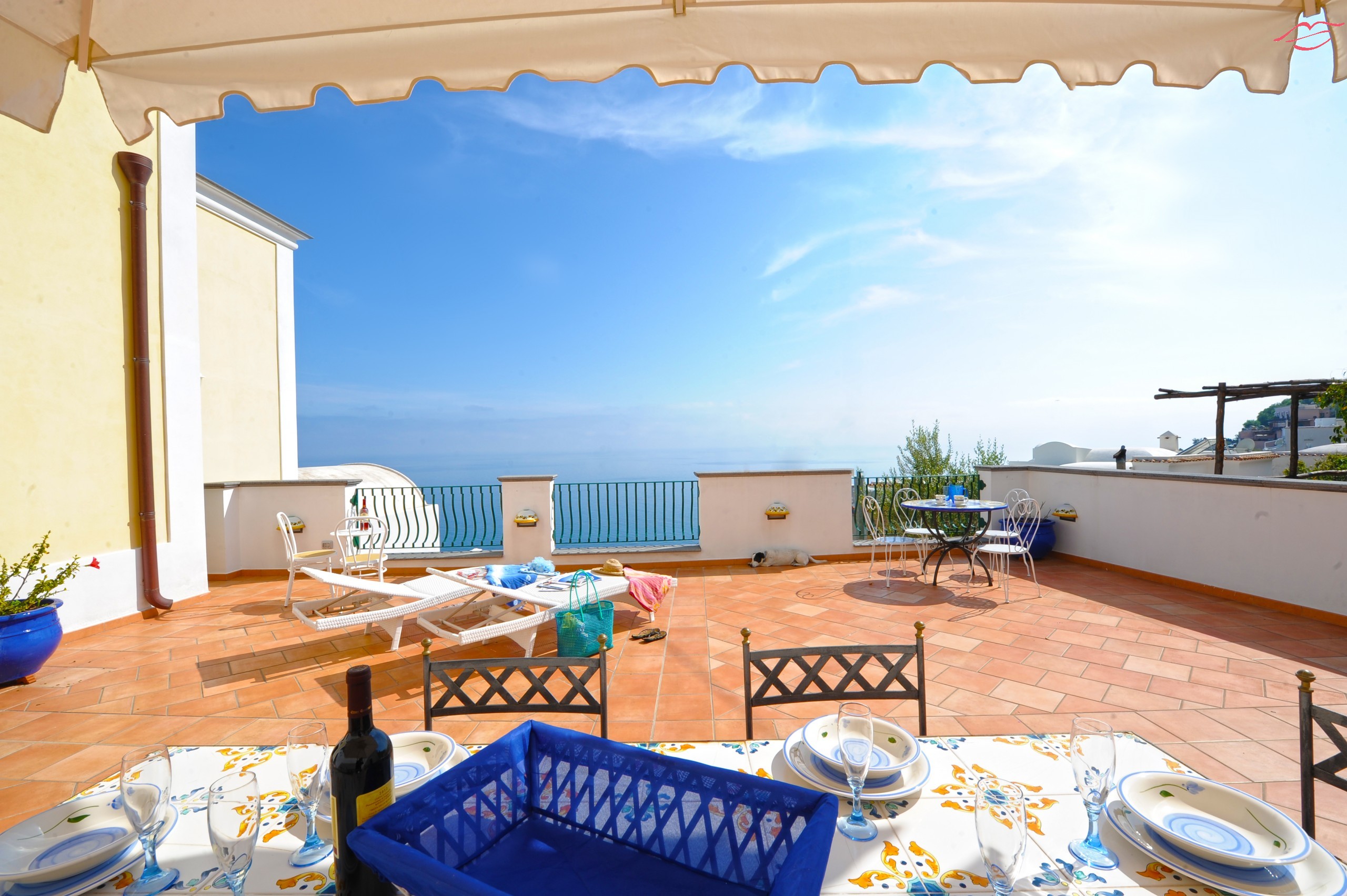 Villa a Praiano - Casa Alessia - Grande terrazza sul mare, ideale per famiglie